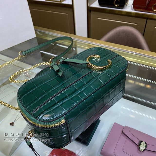Chloe女包 克洛伊經典C Bag鱷魚壓紋鏈條相機包 Chole手提肩背斜挎包  jjh1232